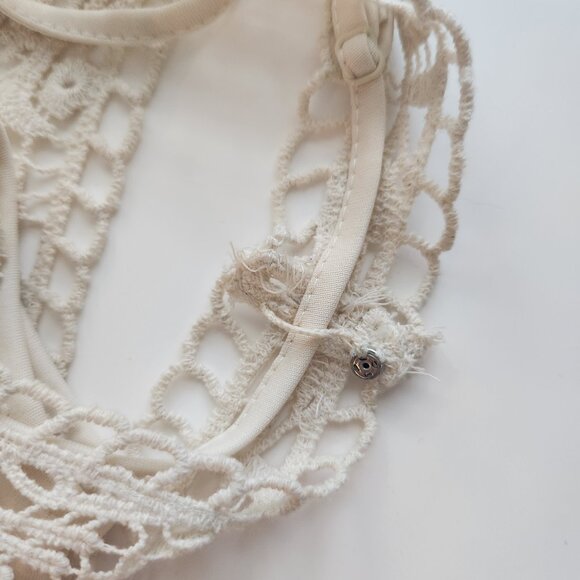 Gorgeous Layered Lace Dress with Lining Slip Beige American Eagle - Picture 5 of 7